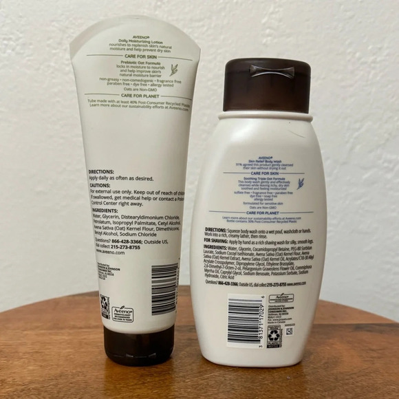 Aveeno Skincare Pack- Daily Moisturizing Lotion 8oz, Skin Relief Body Wash 12 oz - Picture 3 of 9